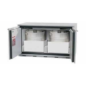 Sicherheitsunterbauschrank Typ 30 asecos UB-T-30, Flügeltüren, Front Lichtgrau, B 1102 x T 574 x H 600 mm Sicherheitsunterbauschrank Typ 30 asecos UB-T-30, Flügeltüren, Front Lichtgrau, B 1102 x T 574 x H 600 mm