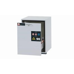 Sicherheitsunterbauschrank Typ 90 asecos UB-S-90, Schublade, Front Lichtgrau, B 593 x T 600 x H 800 mm