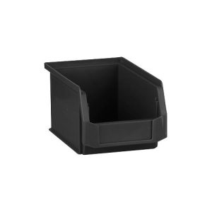 Sichtlagerkasten LF 221, ESD-leitfähig, schwarz, Außenmaße L 234 x B 150 x H 122 mm, Inhalt 2,7 L Sichtlagerkasten LF 221, ESD-leitfähig, schwarz, Außenmaße L 234 x B 150 x H 122 mm, Inhalt 2,7 L