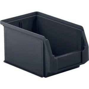 Sichtlagerkasten SSI Schäfer LF 321, recycelter Kunststoff, L 343 x B 209 x H 145 mm, 7,5 l, eisengrau, 14 Stück