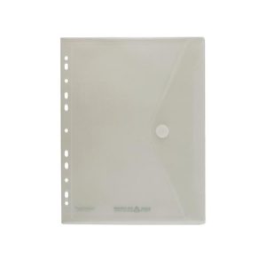 Sichttasche FolderSys FolderGreen®, A4 Hochformat, 0,20 mm, mit Abheftstreifen & Klettverschluss, B 238/218 x H 310 mm, 100 % PCR-PP, transparent, 10 Stück