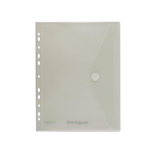 Sichttasche FolderSys FolderGreen®, A4 Hochformat, 0,20 mm, mit Abheftstreifen & Klettverschluss, B 238/218 x H 310 mm, 100 % PCR-PP, transparent, 10 Stück