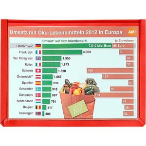 Sichttaschen, farbig, DIN A4 quer, rot, 10 Stück