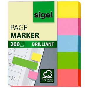 SIGEL Haftstreifen Brillant, 5 Farben sortiert SIGEL Haftstreifen Brillant, 5 Farben sortiert