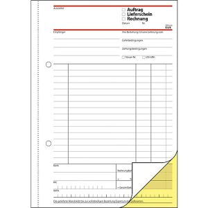 sigel® Kombinationsbuch (Auftrag/Lieferschein/Rechnung) SD017, DIN A5 hoch, 2 x 4 Blatt