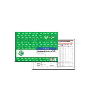 sigel® Reisekostenabrechnung RA517, DIN A5 hoch, 50 Blatt, wöchentlich, mit Blaupapier