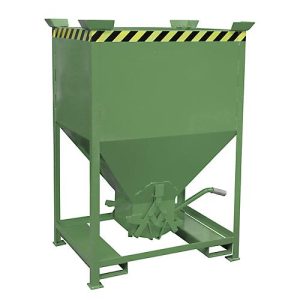 Silobehälter Typ SG 600, Einfahrtaschen, Inhalt 600 Liter, grün RAL 6011