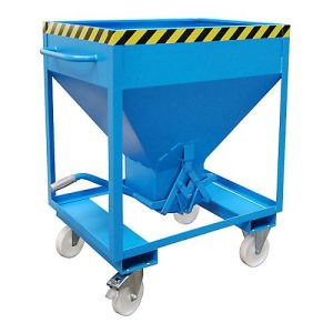 Silobehälter Typ SRE 375, Scherenverschluss, Inhalt 375 Liter, lackiert, blau RAL 5012 Silobehälter Typ SRE 375, Scherenverschluss, Inhalt 375 Liter, lackiert, blau RAL 5012