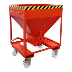 Silobehälter Typ SRE 375, Scherenverschluss, Inhalt 375 Liter, lackiert, rot RAL 3000 Silobehälter Typ SRE 375, Scherenverschluss, Inhalt 375 Liter, lackiert, rot RAL 3000
