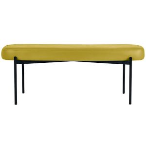 Sitzbank easyChair® by Paperflow GAIA, oval L, desinfektionsmittelbeständiger Kunstlederbezug grün, 4-Fußgestell mattschwarz, B 1180 x T 420 x H 455 mm