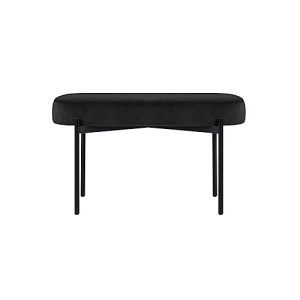 Sitzbank easyChair® by Paperflow GAIA, oval M, Samtbezug schwarz, 4-Fußgestell mattschwarz, B 790 x T 420 x H 455 mm Sitzbank easyChair® by Paperflow GAIA, oval M, Samtbezug schwarz, 4-Fußgestell mattschwarz, B 790 x T 420 x H 455 mm