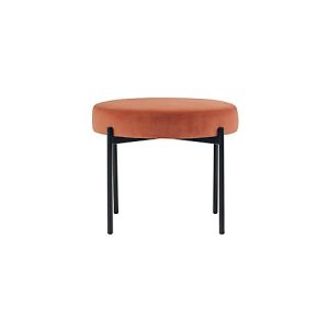 Sitzbank easyChair® by Paperflow GAIA, rund, Samtbezug rostfarben, 4-Fußgestell mattschwarz, B 575 x T 575 x H 455 mm