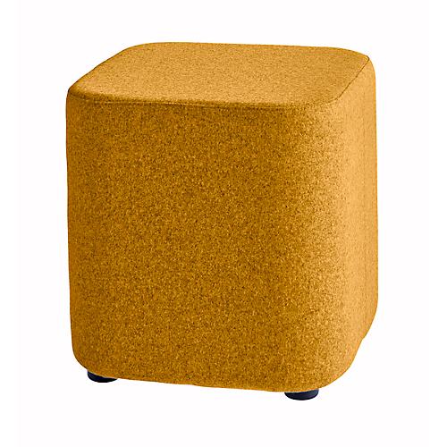 Sitzhocker TAPA Square O Type, Schurwolle, B 450 x T 450 x H 470 mm, orange
