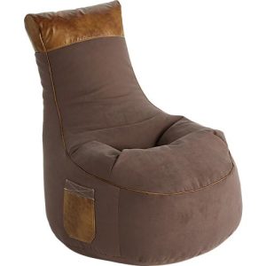 Sitzsack JAMIE Swing, Canvasoptik/Lederimitat, B 650 x T 900 x H 950 mm, braun