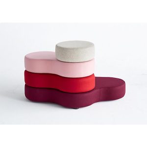 Sitzsystem TAPA Round I, Stoff, modular, mit Drehmechanismus, B 800 x H 620 mm, bordeaux/grau Sitzsystem TAPA Round I, Stoff, modular, mit Drehmechanismus, B 800 x H 620 mm, bordeaux/grau