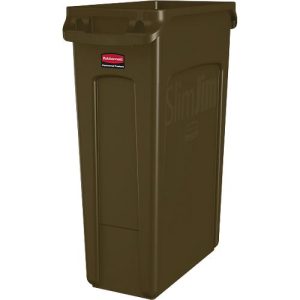 Slim Jim® Abfallbehälter, 87 Liter, braun