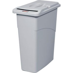 Slim Jim® Confidental Abfallbehälter, 87 Liter, abschließbar, Schlitzdeckel, hellgrau Slim Jim® Confidental Abfallbehälter, 87 Liter, abschließbar, Schlitzdeckel, hellgrau