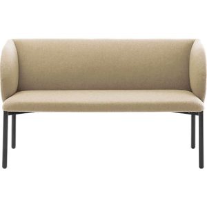Sofa Leyform LIV, 2-Sitzer, rechteckig, B 1270 x T 620 x H 740 mm, mit Armlehnen & Gleitern, Stoffbezug, beige Sofa Leyform LIV, 2-Sitzer, rechteckig, B 1270 x T 620 x H 740 mm, mit Armlehnen & Gleitern, Stoffbezug, beige