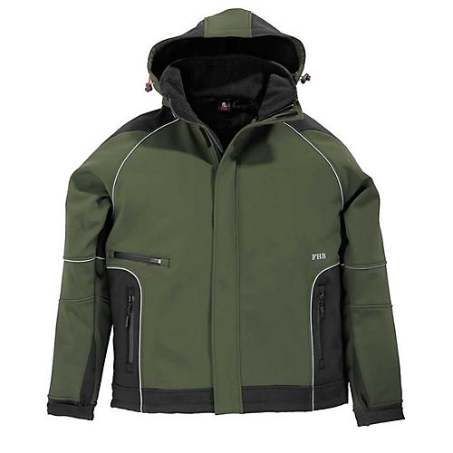 Softshell-Jacke FHB KOLTEX, oliv/schwarz, Gr. 3XL
