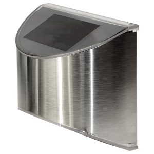 LED Solar-Wandleuchte. Edelstahl