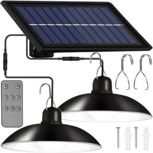 LED Solar Hängeleuchte 2er Set Classic mit seperater Solar-Station
