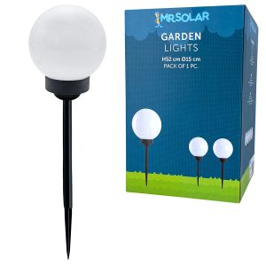 Solarlampe „Kugel“ mit 15cm Durchmesser Höhe 52cm