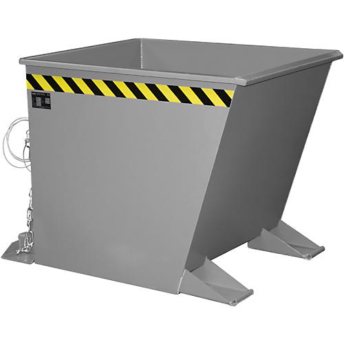 Späne-Kippbehälter SGU-RZ55, für Routenzüge, öl- und wasserdicht, 550 l, RAL 7005 mausgrau