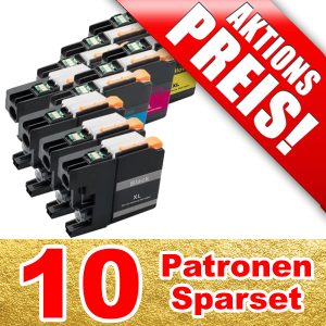 ersetzen Brother LC-121. LC-123; 10 kompatible Patronen | BS121-CHIP-10-LB
