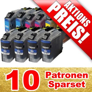 ersetzen Brother LC-125. LC-127; 10 kompatible Patronen | BS125/127-CHIP-10-LB