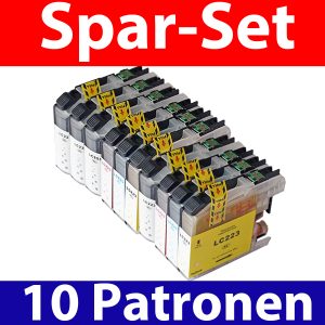 ersetzen Brother LC-223. 10 kompatible Patronen | BS223-CHIP-10-LB