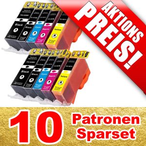 ersetzen Canon PGI-520. CLI-521; 10 kompatible Patronen | CS520/521CHIP-10-LB