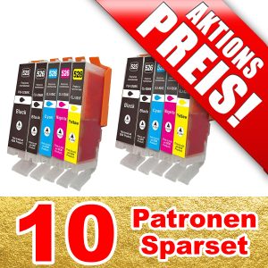 ersetzen PGI-525. CLI-526; 10 kompatible Patronen | CS525/526CHIP-10-LB