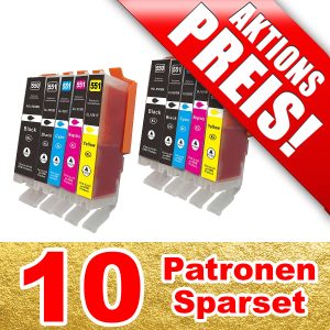ersetzen PGI-550. CLI-551; 10 kompatible Patronen | CS550/551CHIP-10-LB
