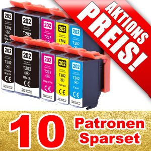 Aktion: 10 kompatible Patronen im Sparset ES202XL-10-LB