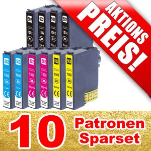 Aktion: 10 kompatible Patronen im Sparset ES502XL-10-LB