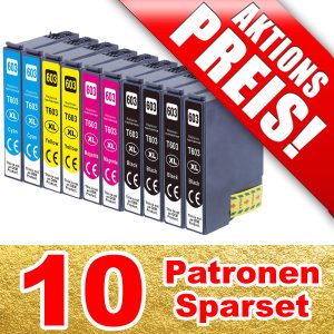 Aktion: 10 kompatible Patronen im Sparset ES603XL-10-LB
