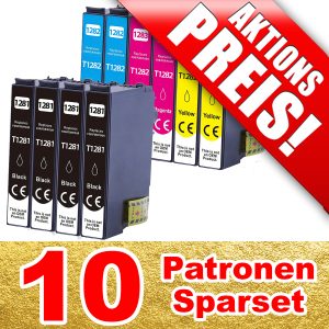 ersetzen Epson T128x; 10 kompatible Patronen | ES128x-10-LB