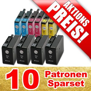 Aktuelles Sparset: 10 Patronen für HP HS932-933-10