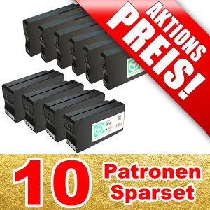 10 kompatible Patronen alternativ zu HP Typ 950XL. 951XL