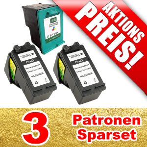 3 Patronen im Set: 2x 350XL. 1x 351XL