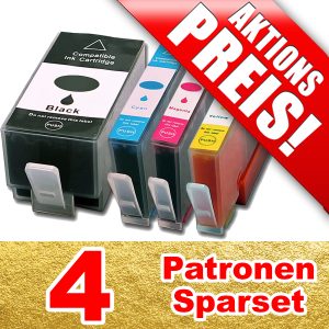 Sparset: 4 Patronen Komplett-Satz kompatibel HP 934XL + 935XL