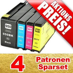 Aktuelles Sparset: 4 Patronen für HP HS950-951-4-LB
