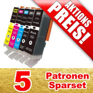 5 Patronen mit Chip CS580/581CHIP-5-LB