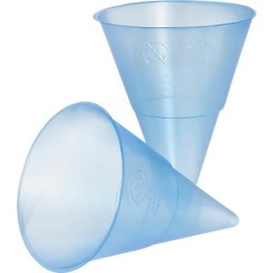 Spitzbecher Papstar Blue Cone, Volumen 115 ml, für marktgänige Wasserspender, Ø 70,3 mm, Polypropylen, blau-transparent, 1000 Stück Spitzbecher Papstar Blue Cone, Volumen 115 ml, für marktgänige Wasserspender, Ø 70,3 mm, Polypropylen, blau-transparent, 1000 Stück