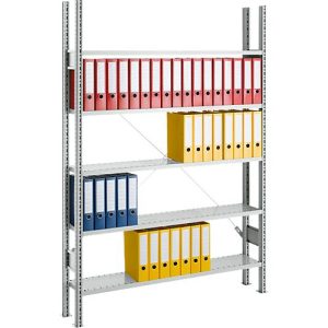SSI Schäfer Archivregal, Anbaufeld, 7 Böden, B 995 x T 300 mm, verzinkt