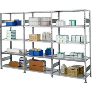 SSI Schäfer Archivregal, Grundfeld, 5 Böden, B 995 x T 600 mm, lackiert
