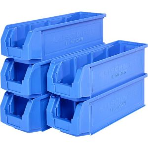 SSI Schäfer Sichtlagerkasten Sparset LF 511, Polypropylen, L 500 x B 156 x H 143 mm, 7,6 l, blau, 5 Stück SSI Schäfer Sichtlagerkasten Sparset LF 511, Polypropylen, L 500 x B 156 x H 143 mm, 7,6 l, blau, 5 Stück