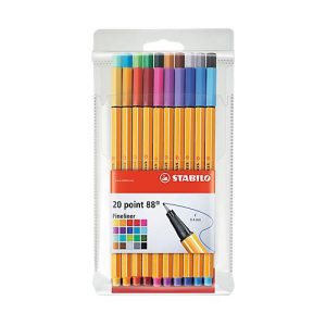 STABILO® Fineliner Point 88, 0,4 mm, farbsortiert, Etui à 20 Stück STABILO® Fineliner Point 88, 0,4 mm, farbsortiert, Etui à 20 Stück