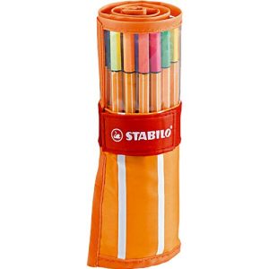 STABILO® Fineliner Point 88, 0,4 mm, farbsortiert, Nylon-Etui à 30 Stück