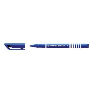 Stabilo Fineliner Sensor, Strichbreite 0,7 mm, blau, 10 St.